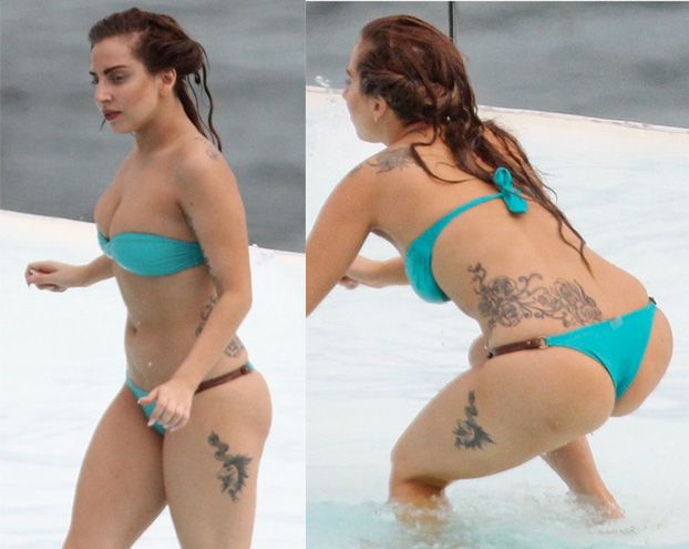 Lady Gaga w bikini na basenie! ŁADNA?