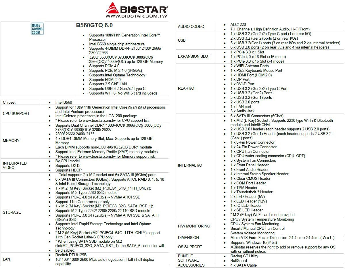 Biostar B560GTQ