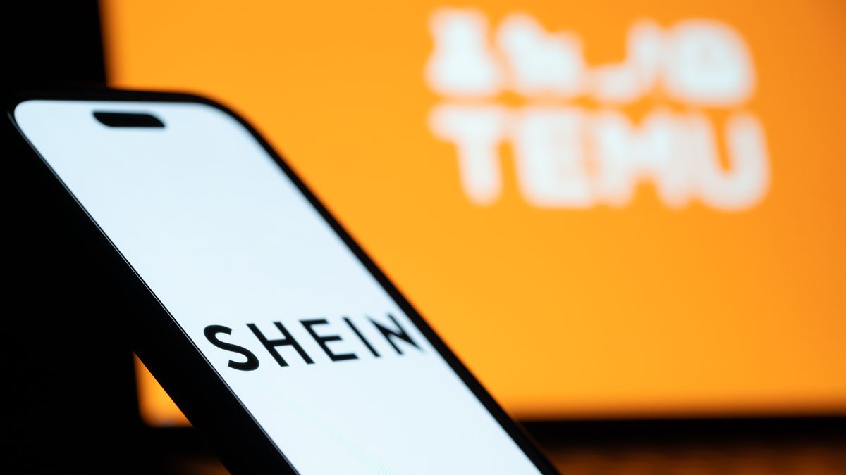 LONDON, ENGLAND - FEBRUARY 20: In this photo illustration, the Shein and Temu logos are displayed on screens on February 20, 2025 in London, England. U.S. President Donald Trump's trade tariffs have affected two of the biggest Chinese-owned ecommerce platforms in the U.S. as Shein and Temu have had to withdraw some products from sale and raise prices. Shein has seen daily sales fall by up to 41% and considered cutting its valuation for a London IPO by nearly 25%. (Photo Illustration by Ben Montgomery/Getty Images)
