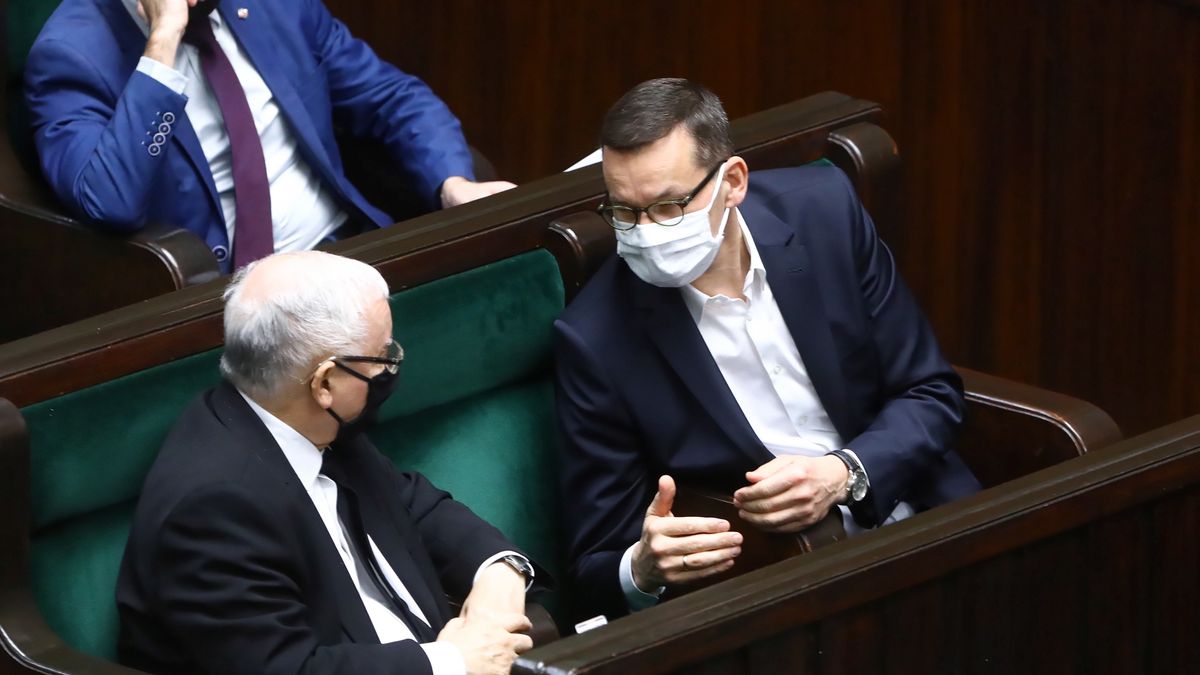 Jarosław Kaczyński i Mateusz Morawiecki