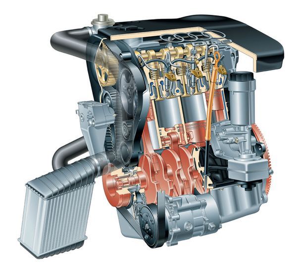 Silnik wysokoprężny Audi o objętości skokowej 1.9 litra
