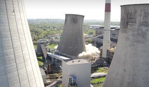 Chłodnia kominowa w Będzinie runęła jak domek z kart. Wystarczyło kilka sekund