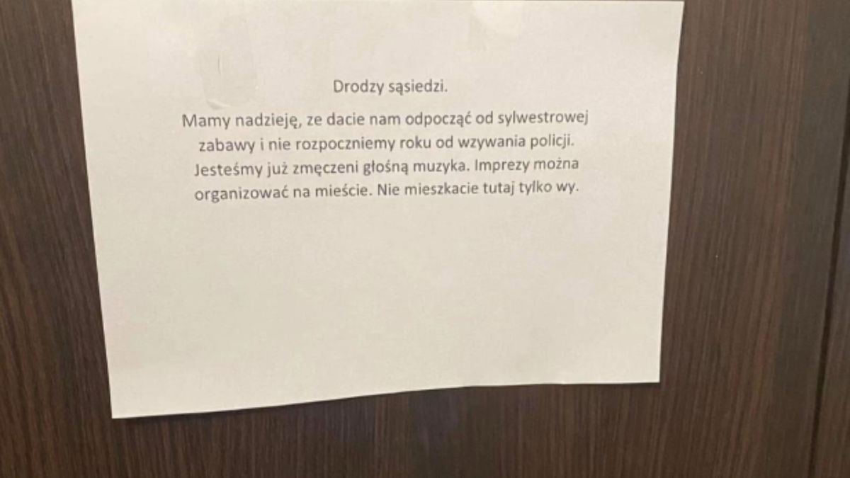 Taka karteczka przed sylwestrem. 