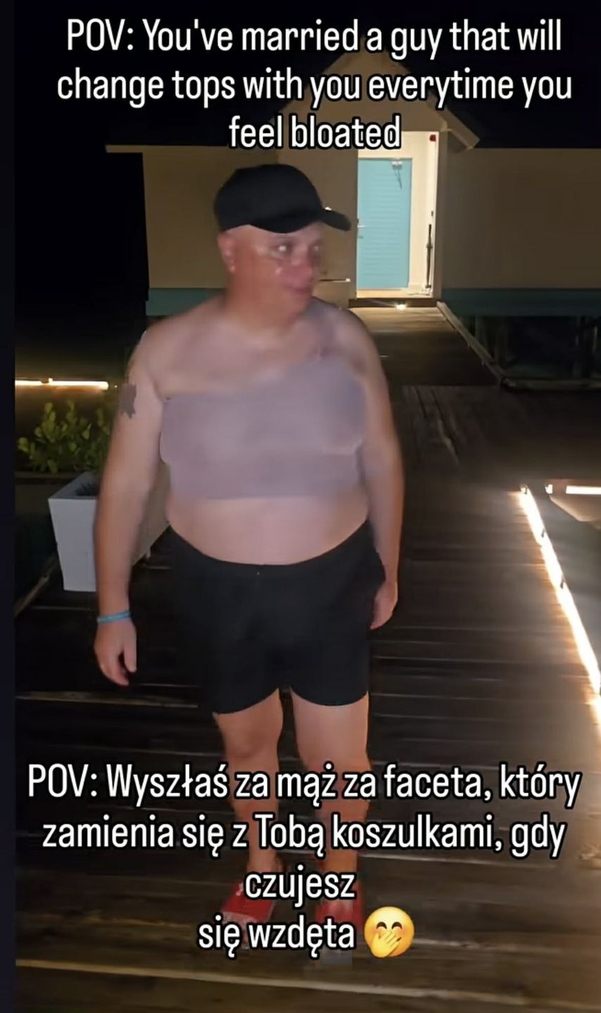 Krzysztof Skiba paraduje po Malediwach w kusym topie