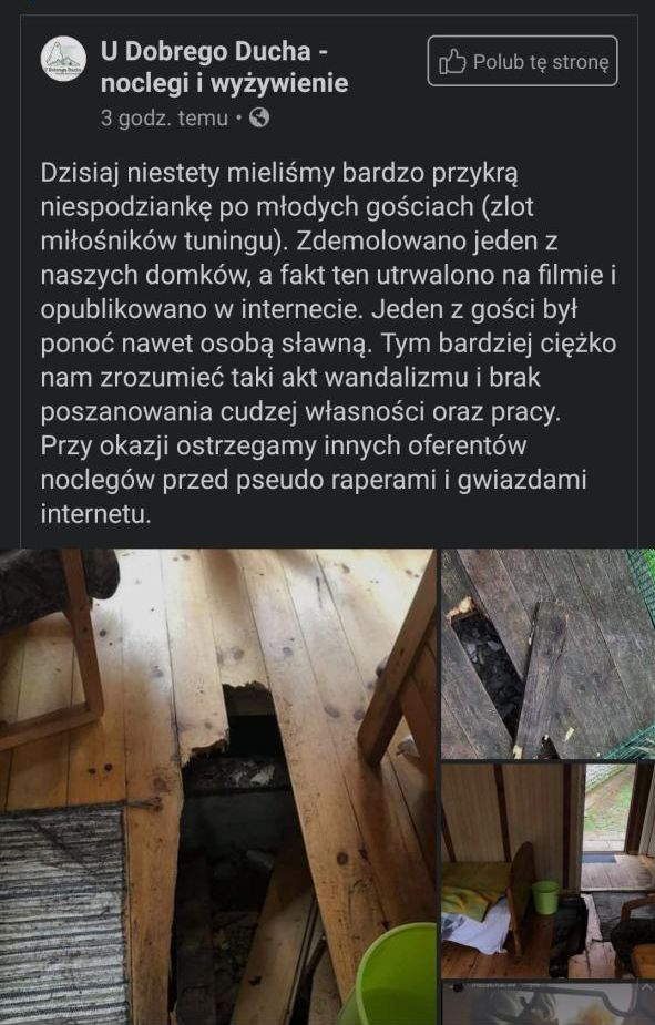 Członek Ekipy Friza zdemolował domek letniskowy?