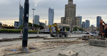 Warszawa. Rondo Dmowskiego się robi. Jeszcze trochę zamieszania na Marszałkowskiej