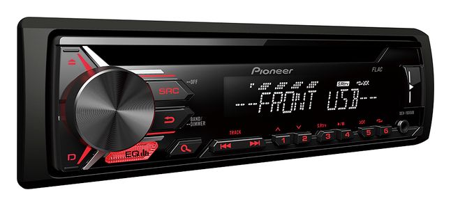 Radio samochodowe marki Pioneer zawiera funkcję odtwarzania losowego oraz filtr górnoprzepustowy i dolnoprzepustowy