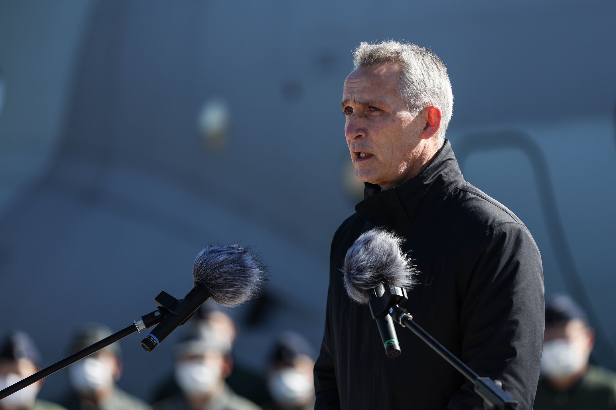 Sekretarz generalny NATO Jens Stoltenberg podczas wizyty w Japonii