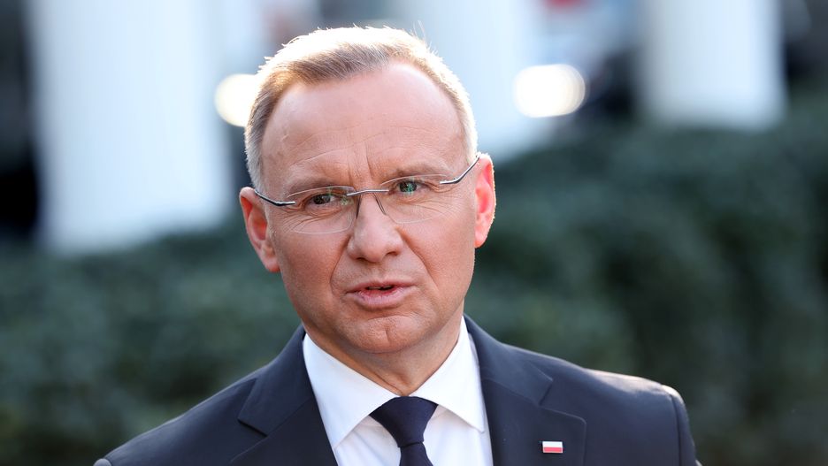 WASHINGTON, DC - MARCH 12: Polish President Andrzej Duda speaks to members of the media following a meeting with U.S. President Joe Biden at the White House on March 12, 2024 in Washington, DC. The leaders spoke on European security and reaffirmed military cooperation as Russia's war against Ukraine continues.  (Photo by Kevin Dietsch/Getty Images)