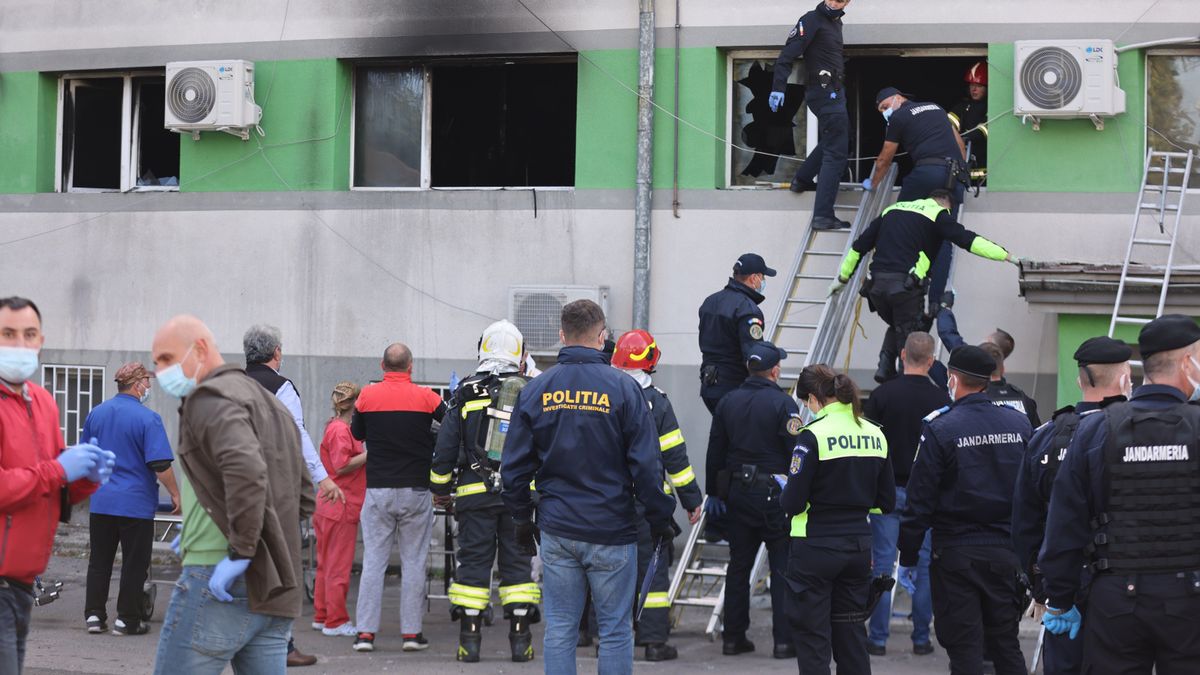 Pożar w szpitalu covidowym w Rumunii 