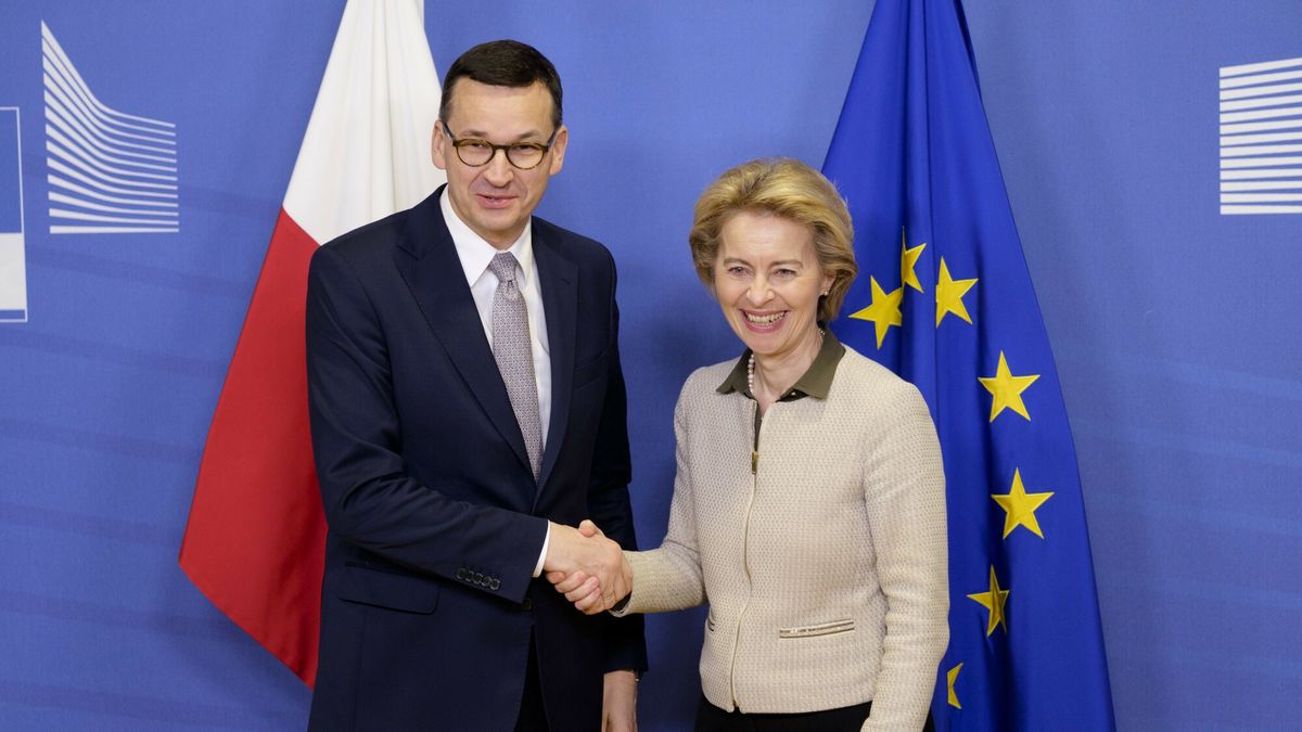 Premier Mateusz Morawiecki i szefowa KE Ursula von der Leyen 