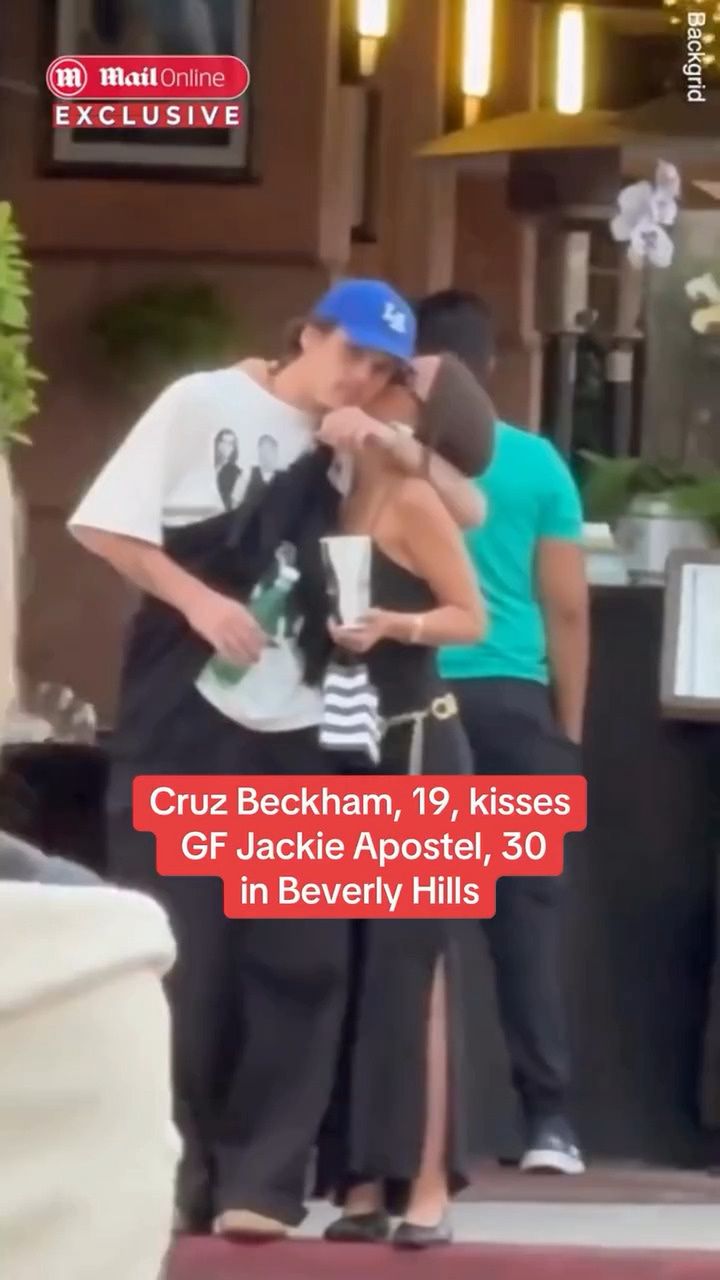 Cruz Beckham with a girlfriend