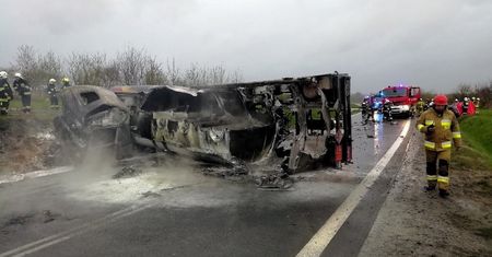 Leżajsk. Pożar cysterny z olejem. Jedna osoba nie żyje
