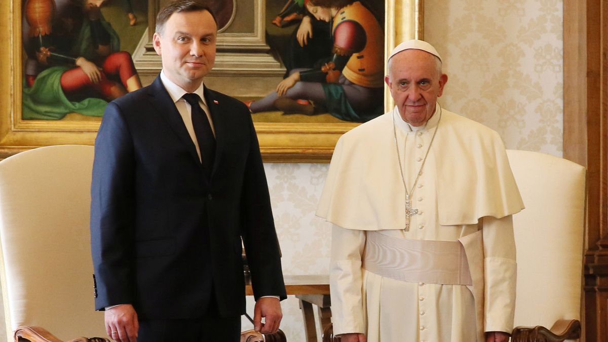 Prezydent Andrzej Duda, papież Franciszek 