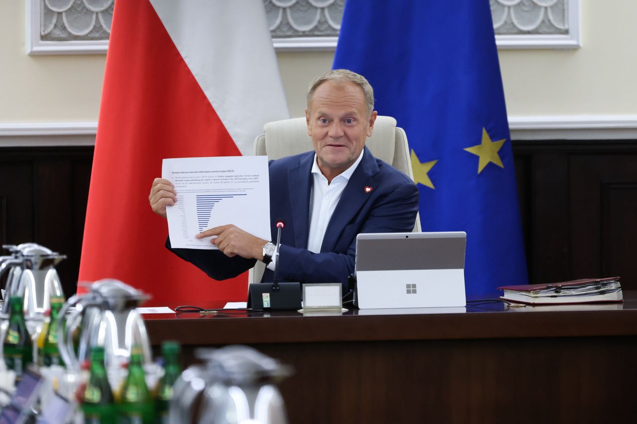 Premier zachwyca się danymi o dochodzie na głowę. "Tu są Niemcy, a tu jest Polska"