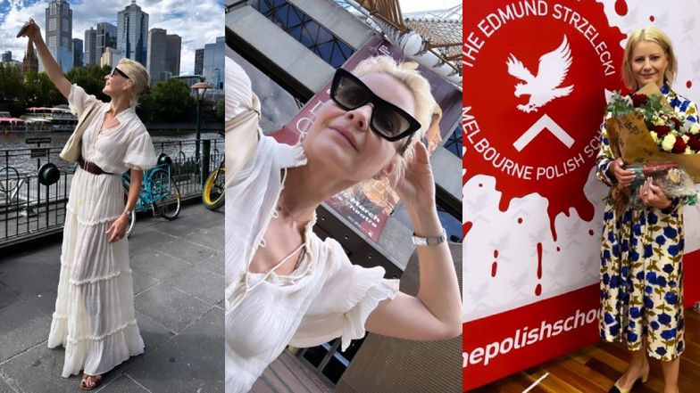 Małgorzata Kożuchowska w zwiewnej sukience EKSPLORUJE Krainę Kangurów: spacer po Melbourne, kilka selfie i spotkania z Polonią (ZDJĘCIA)