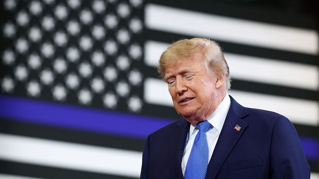 President Trump Speaks At The Nassau County Police Academy Center
GARDEN CITY, NEW YORK - AUGUST 14: U.S. President Donald Trump arrives to deliver remarks at the David S. Mack Center for Training and Intelligence on August 14, 2026 in Garden City, New York. President Trump visited the police academy to highlight the FBI's 2025 Crime Statistics Report and rally support for local Republican candidates ahead of the upcoming midterm elections. (Photo by Samuel Corum/Getty Images)
Samuel Corum