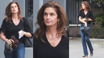 57-letnia Cindy Crawford BEZ MAKIJAŻU spaceruje po ulicach Santa Monica (ZDJĘCIA)