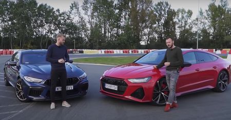 Porównanie: Audi RS 7 kontra BMW M8 Gran Coupe na Torze Modlin