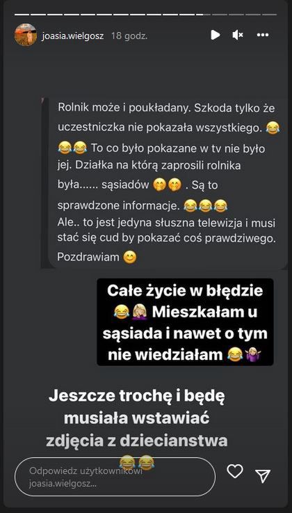 Joanna odpowiedziała fanowi na Instagramie