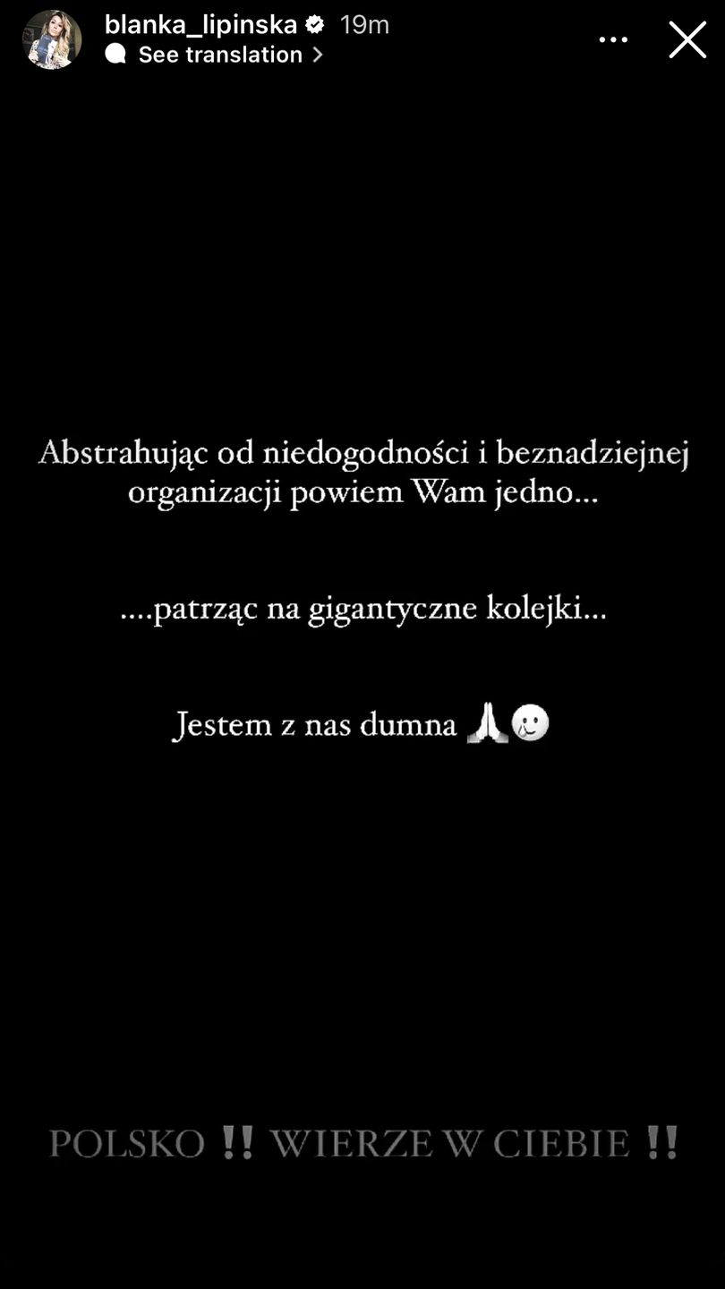 Blanka Lipińska zrelacjonowała swój udział w wyborach. Na drodze napotkało ją wiele niedogodności