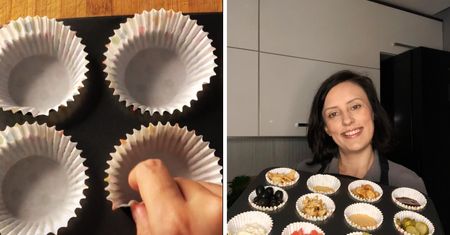 Na grilla zabieram ze sobą formę na muffiny. Goście na początku dziwnie się na mnie patrzą, a później robią to samo