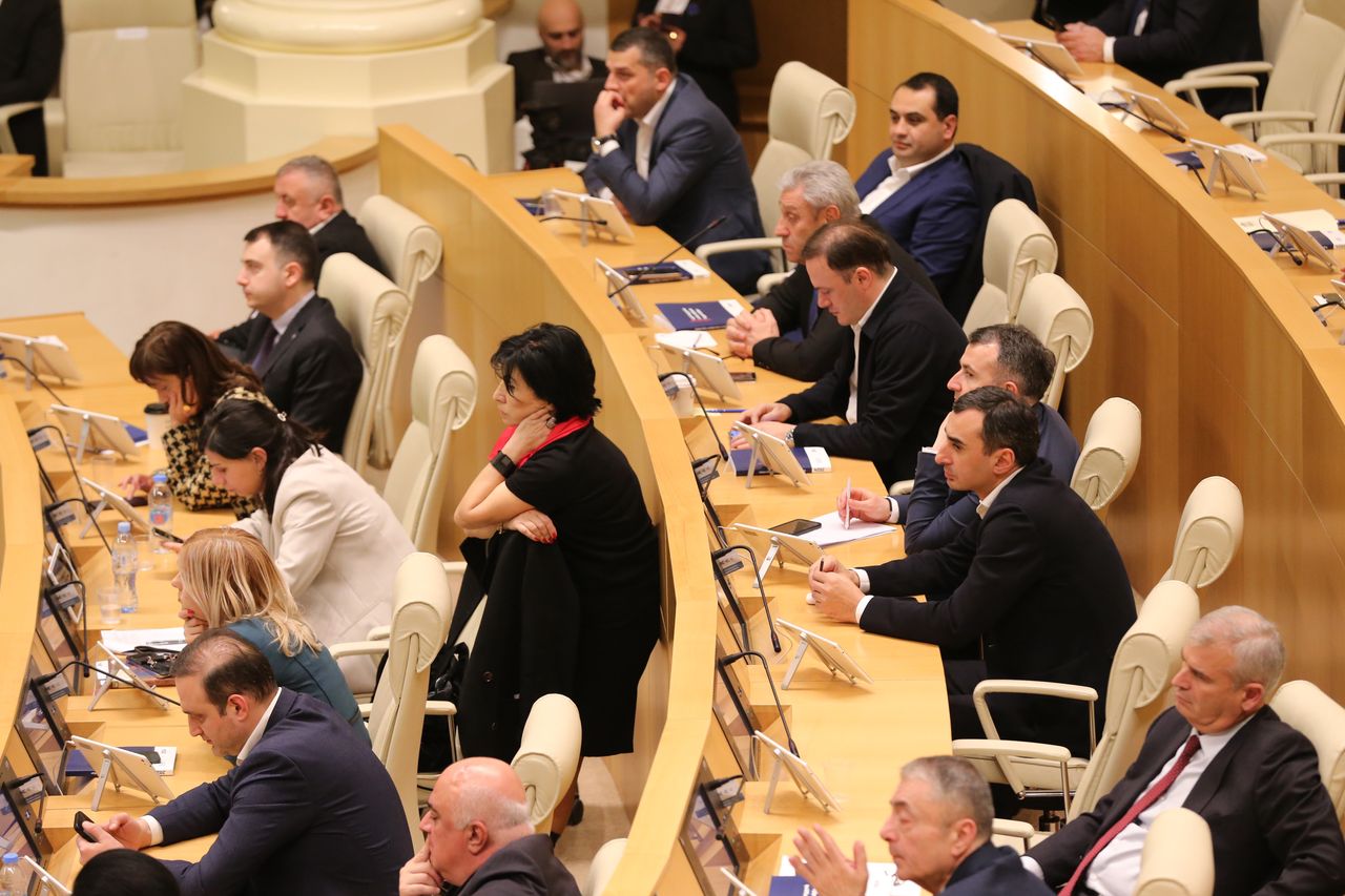 The Georgian parliament resumed work on the "Transparency of Foreign Influence" bill.