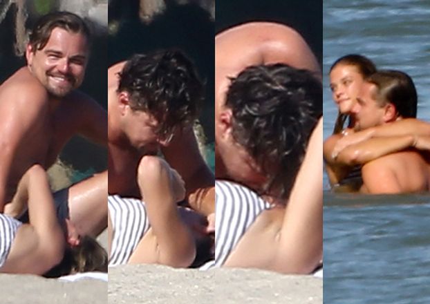 DiCaprio całuje się na plaży z nową dziewczyną! (ZDJĘCIA)