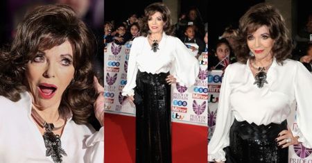 84-letnia Joan Collins na czerwonym dywanie