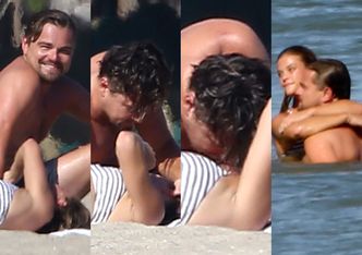 DiCaprio całuje się na plaży z nową dziewczyną! (ZDJĘCIA)