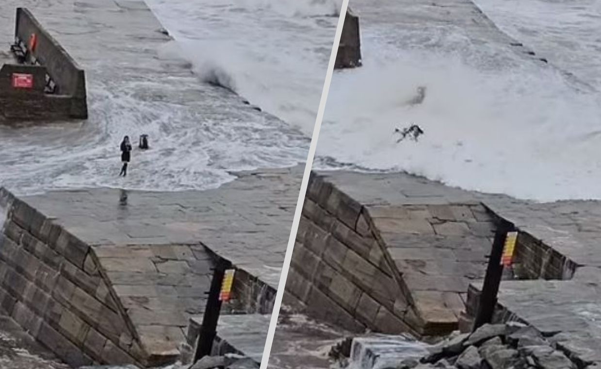 Selfie was more important than life? Tourist attempted it during a Hurrican Ciaran