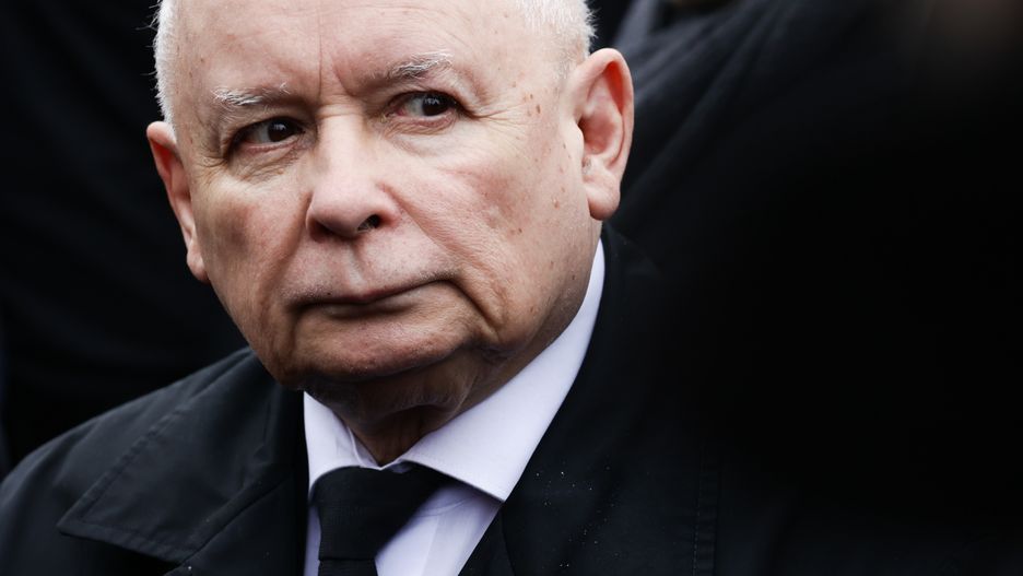 Law and Justice party leader Jaroslaw Kaczynski during the 14 Smolensk plane crash anniversary ceremony in Warsaw, Poland on April 10, 2024. (Photo by Jakub Porzycki/NurPhoto via Getty Images)