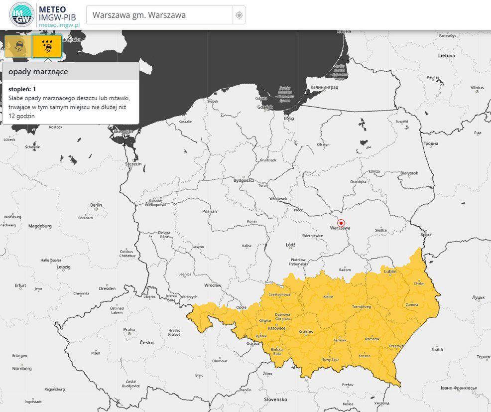 NOWE OSTRZEŻENIA METEOROLOGICZNE