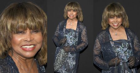 Szczęśliwa Tina Turner bawi się na pokazie Armaniego
