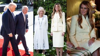 Król Karol III i królowa Kamila zawitali na herbatkę do Trumpów. Melania zadała szyku w jasnożółtym zestawie (ZDJĘCIA)