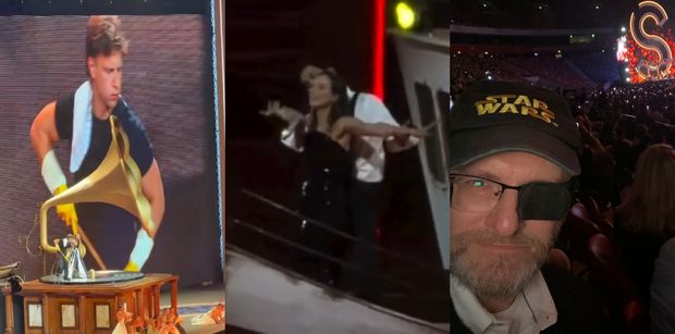 Odgrywanie sceny z "Titanica" z mężem, Musiał sprzątający scenę, a w tłumie... Braun - tak wyglądał finałowy koncert Sanah na Narodowym (WIDEO)