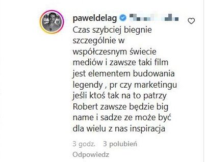 Paweł Deląg broni filmu o Robercie Lewandowskim