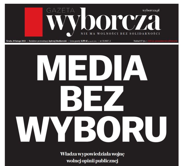 Protest na łamach "Gazety Wyborczej"