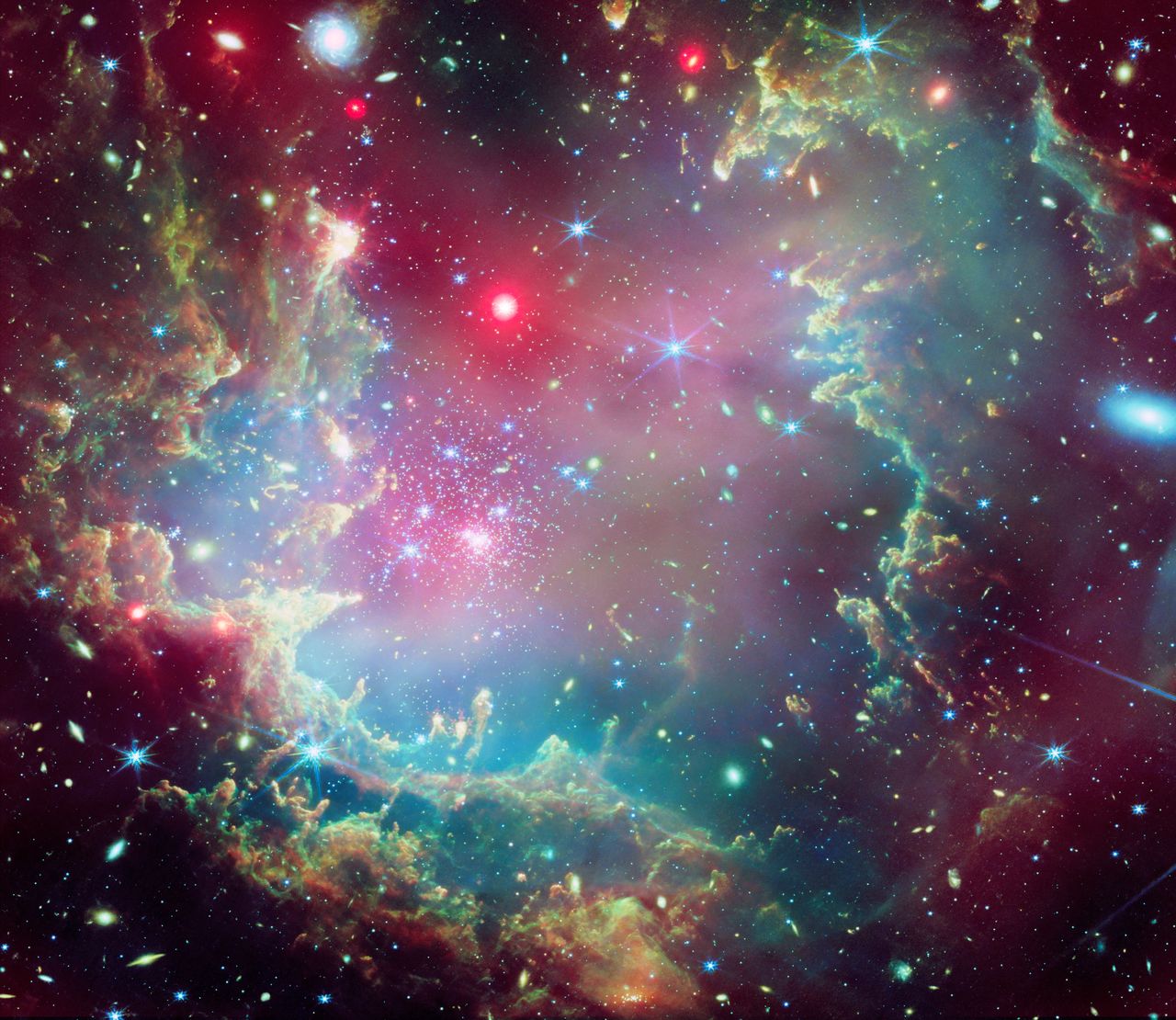 NGC 602, Foto: ESA/Webb, NASA & CSA, P. Zeidler