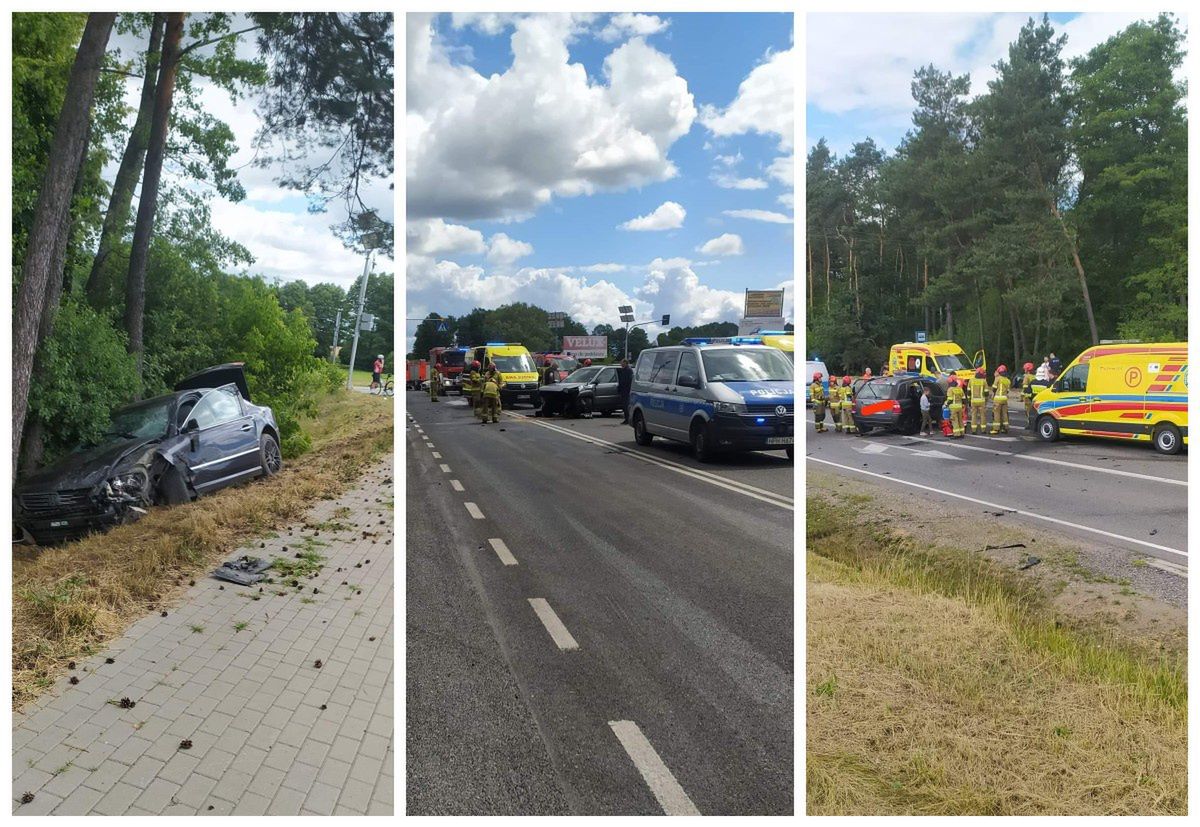 Zdjęcia z miejsca wypadku na DK 60