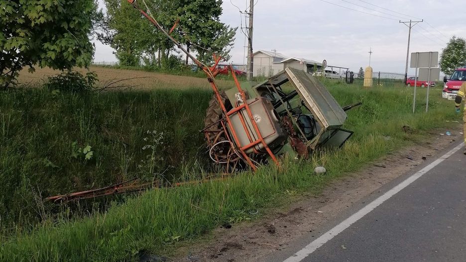 Dramat w Szczuczynie. Ranny rolnik, duże utrudnienia
