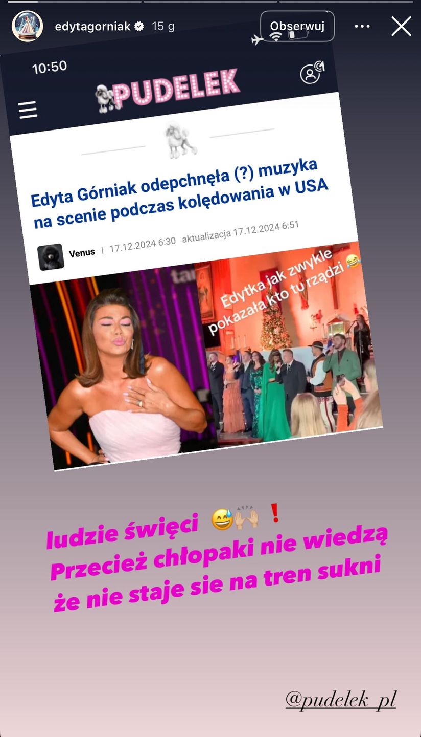 Edyta Górniak reaguje na spekulacje, że była niemiła