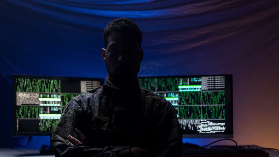 Anonymous hacker in military unifrorm on dark web, cyberwar concept.
An anonymous hacker in military unifrorm on dark web, cyberwar concept.
cyber, code, network, web, attack, darkness, digital soldier, man, computer, crime, data, hacker, information, internet, safety, security, virus, digital, background, password, online, laptop, access, technology, protection, privacy, secure, hack, dark, cyberwar, computing, connect, electronics, firewall, flag, force, military, soldier, strategy, system, armor, army, software, espionage, cybersecurity, cyber war, hacked, cyber, code, network, web, attack, darkness, digital soldier, man, computer, crime, data, hacker, information, internet, safety, security, virus, digital, background, password, online, laptop, access, technology, protection, privacy, secure, hack, dark, cyberwar, computing, connect, electronics, firewall, flag, force, military, soldier, strategy, system, armor, army, software, espionage, cybersecurity, cyber war, hacked