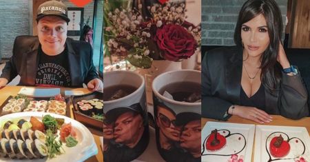 Krzysztof Skiba świętuje walentynki z młodszą o 26 lat ukochaną nad talerzem sushi, a ona SKARŻY SIĘ na restaurację (ZDJĘCIA)