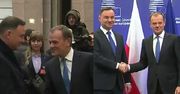 Duda wita się z Tuskiem w Brukseli