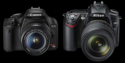 Canon EOS 500 i Nikon D90 - porównanie
