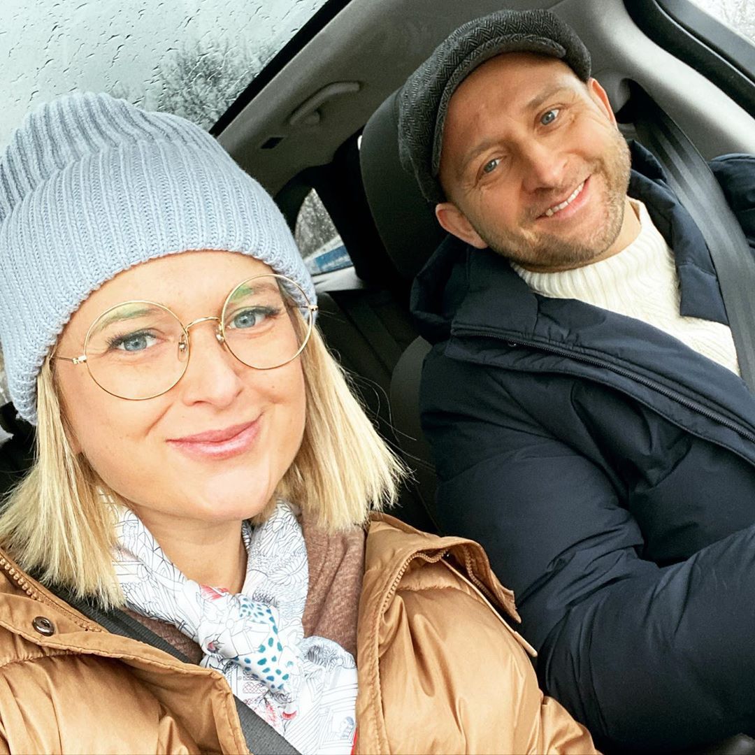 Borys Szyc, Justyna Nagłowska i synek Henryk