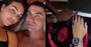 Zakochani Georgina i Ronaldo eksponują nadgarstki z wartymi FORTUNĘ ZEGARKAMI na kierownicy Bugatti za 44 mln zł (FOTO)