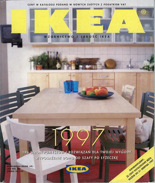 Materiały archiwalne, okładka katalogu IKEA 1997 r.