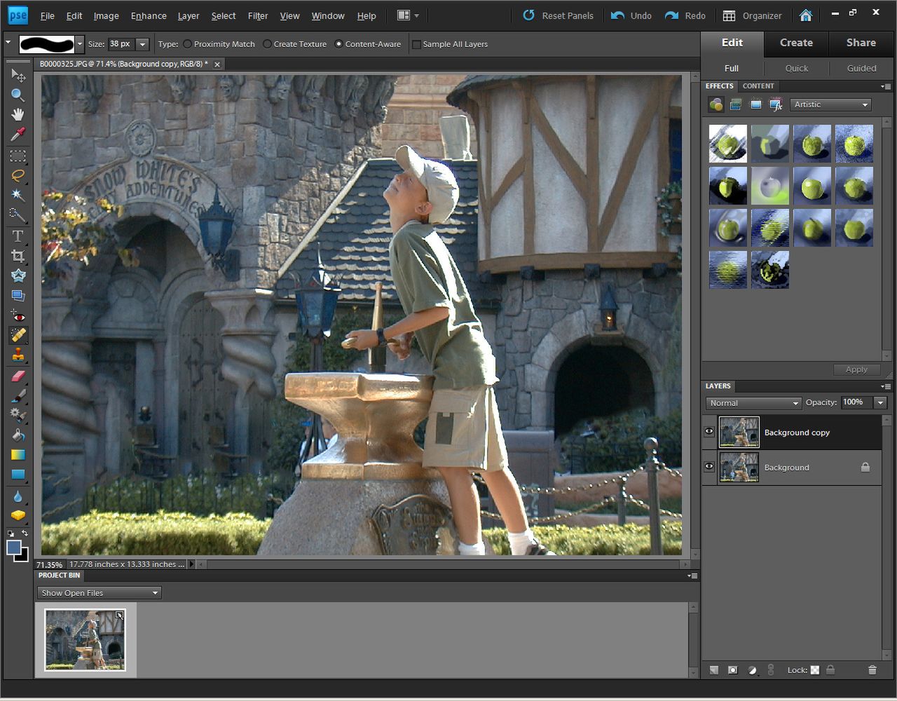 Adobe Photoshop Elements 9 z Content Aware Fill 4